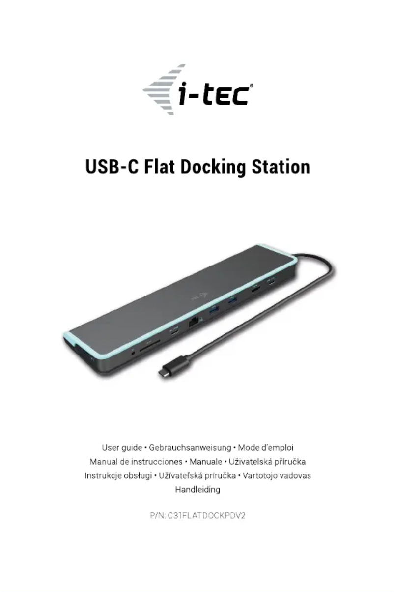 Page 1 de la notice Manuel utilisateur i-TEC C31FLATDOCKPDV2