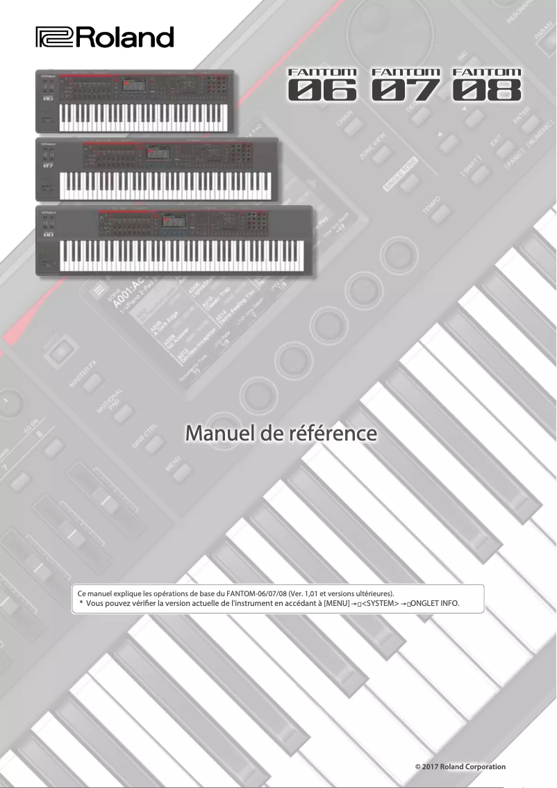 Image de la première page du manuel de l'appareil FANTOM-08