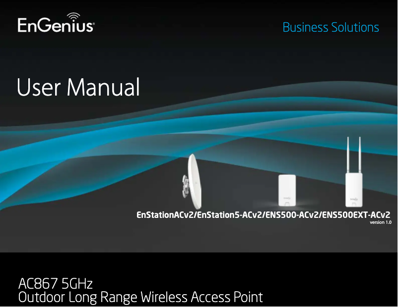 Page 1 de la notice Manuel utilisateur EnGenius ENS500-AC
