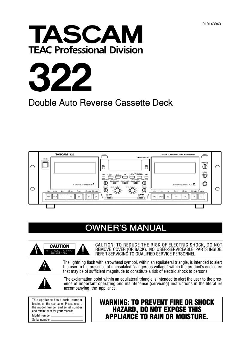 Image de la première page du manuel de l'appareil 322