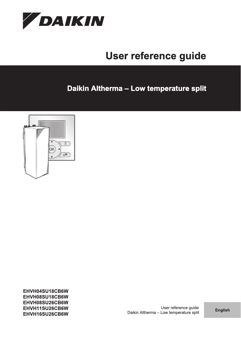 Page 1 de la notice Manuel utilisateur Daikin EHVH16SU26CB6W