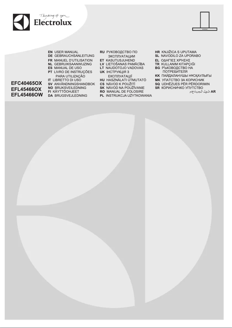 Page n°1 - Manuel utilisateur Electrolux EFL45466OX