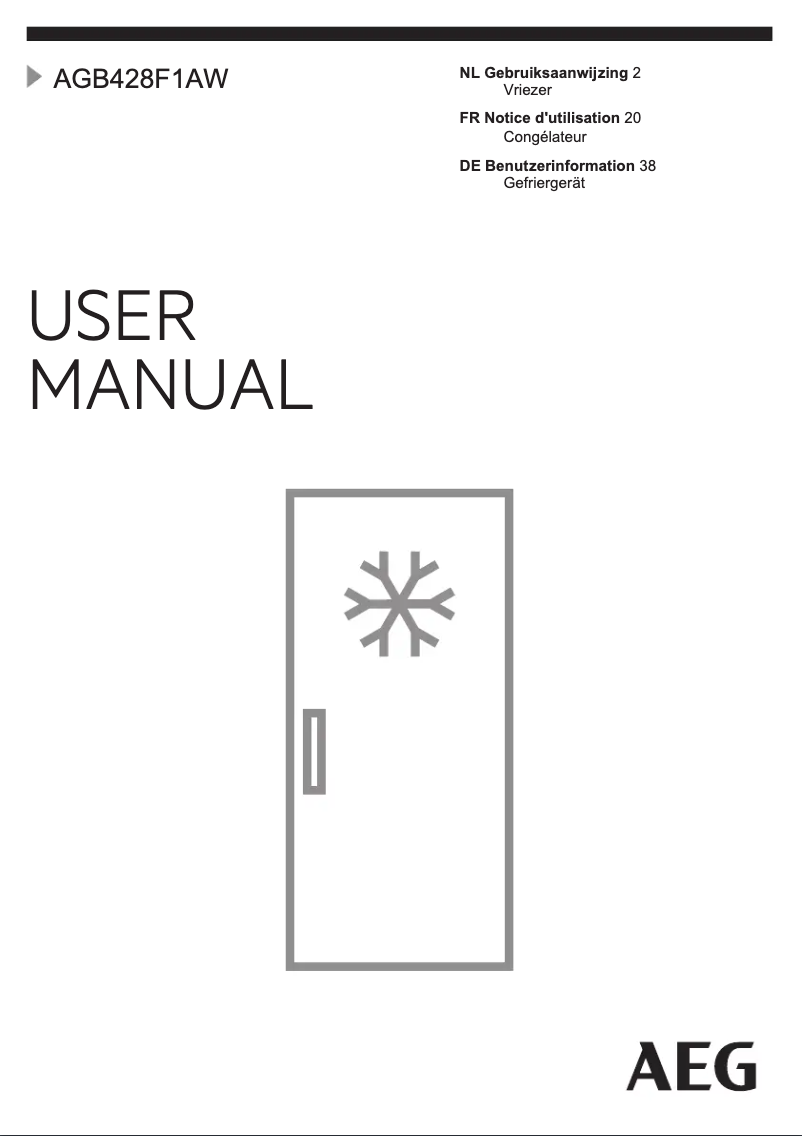 Page n°1 - Manuel utilisateur AEG AGB428F1AW