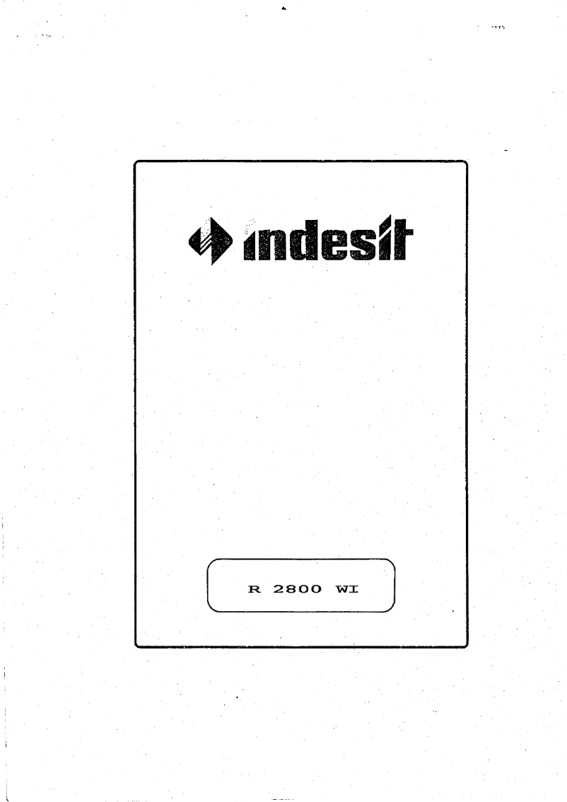 Page n°1 - Manuel utilisateur Indesit R 2800 WI