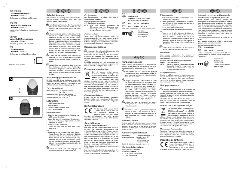 Image de la première page du manuel de l'appareil IAN 57107