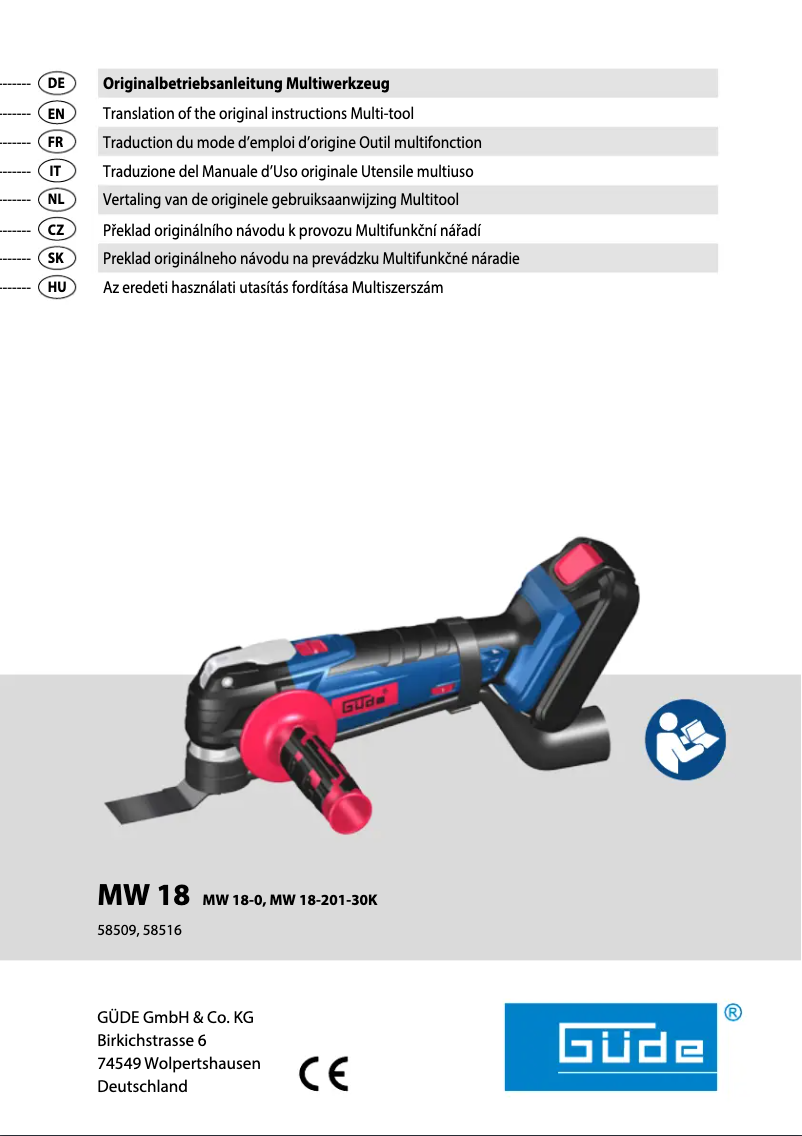 Image de la première page du manuel de l'appareil MW 18-0
