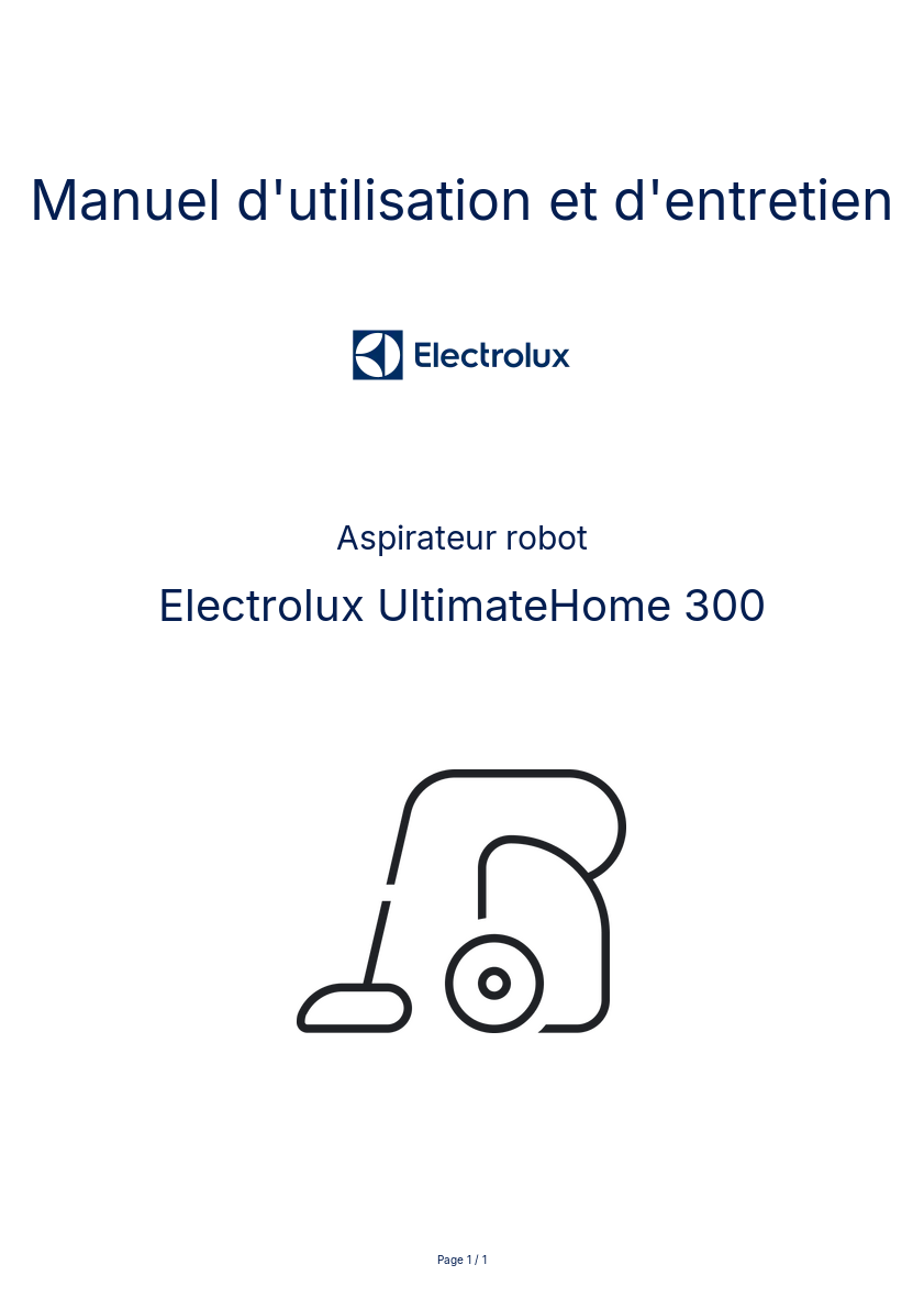 Image de la première page du manuel de l'appareil UltimateHome 300