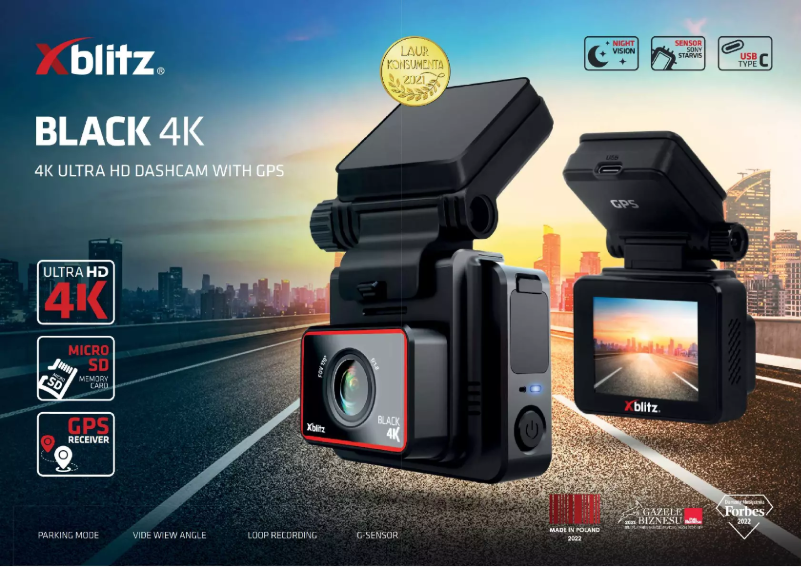 Page n°1 - Fiche technique Xblitz Black 4K