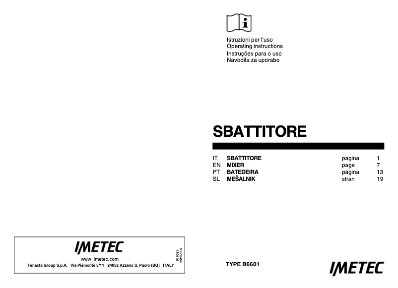 Page 1 de la notice Manuel utilisateur Imetec ST 500