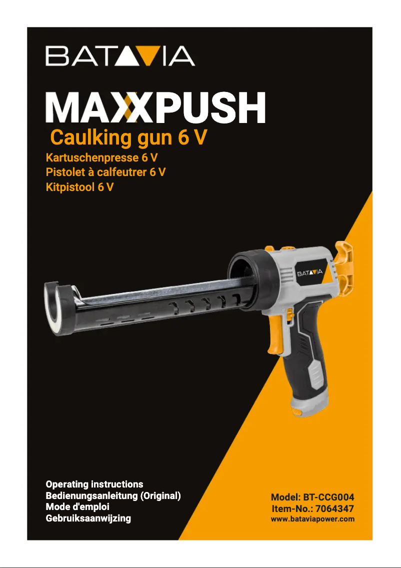 Imagen de la primera página del manual del dispositivo MaxxPush BT-CCG004