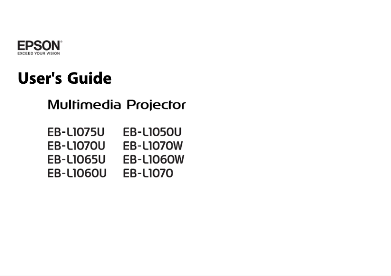 Página 1 del manual Manual de usuario Epson EB-L1065U