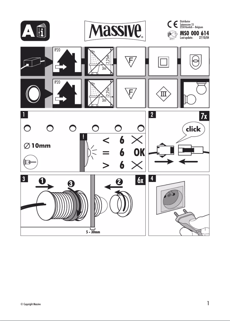 Page 1 de la notice Manuel utilisateur Massive Cucina