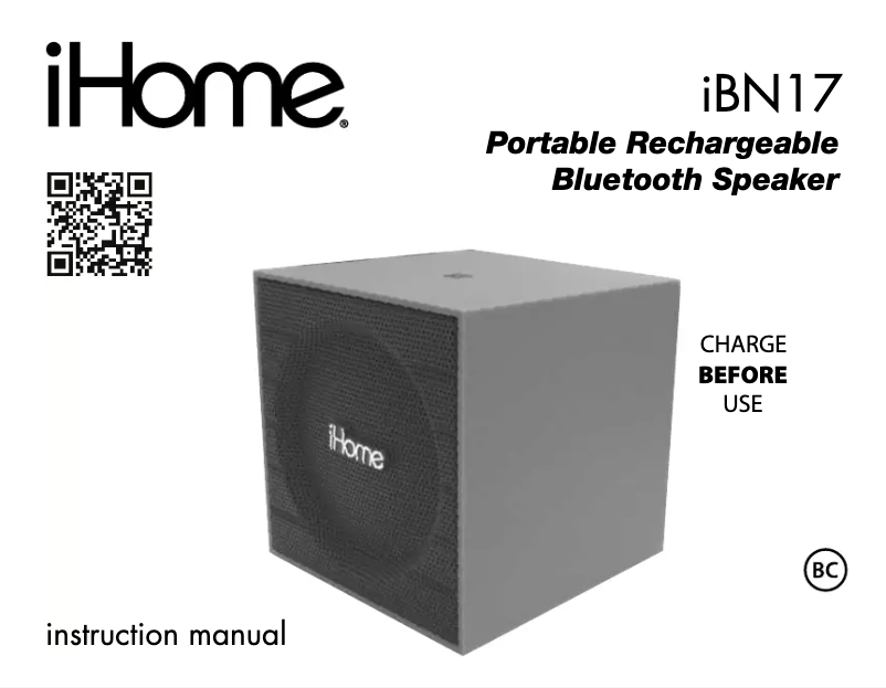 Page n°1 - Manuel utilisateur iHome iBN17