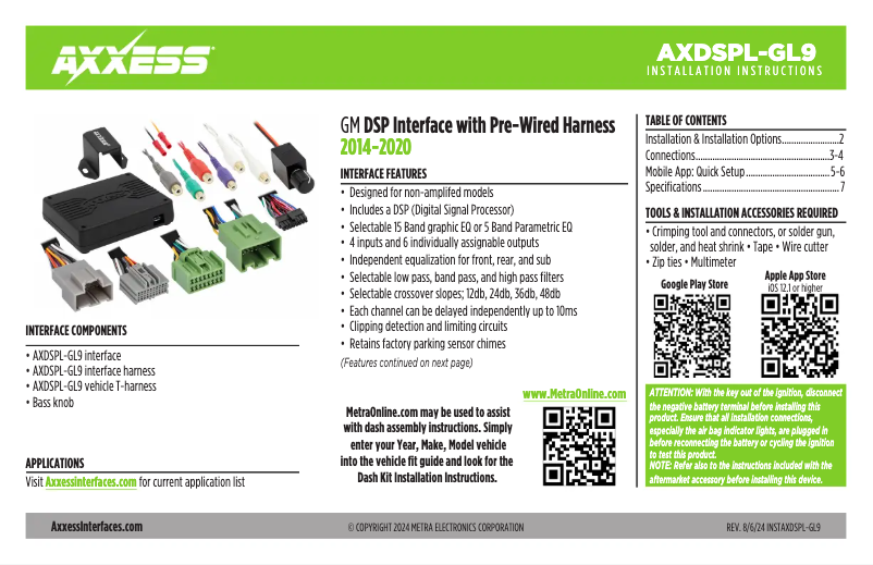 Página 1 del manual Manual de usuario AXESS AXDSPL-GL9