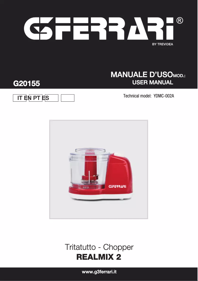 Page n°1 - Manuel utilisateur G3 Ferrari Realmix 2 G20155