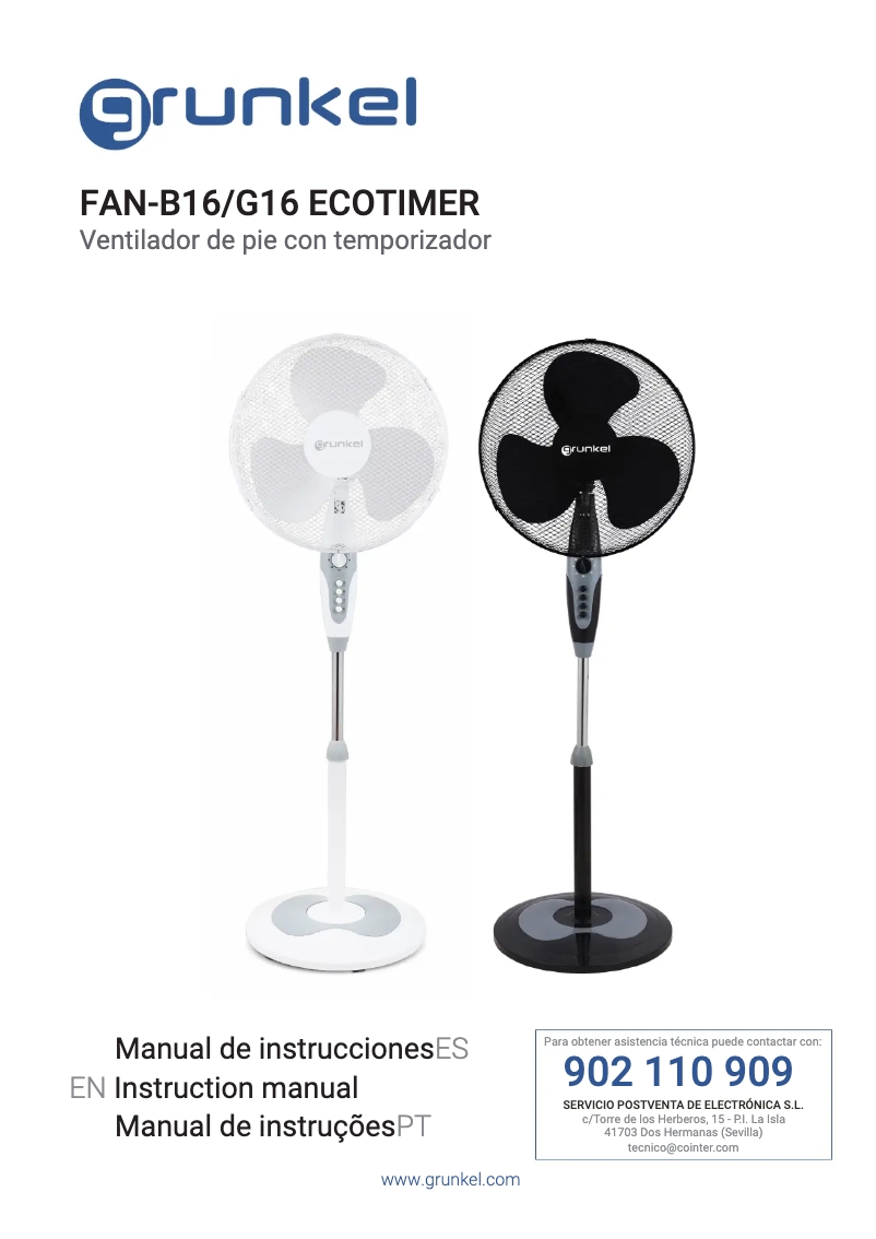 Image de la première page du manuel de l'appareil FAN-N16 ECOTIMER