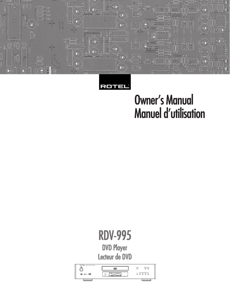 Page n°1 - Manuel utilisateur Rotel RDV-995