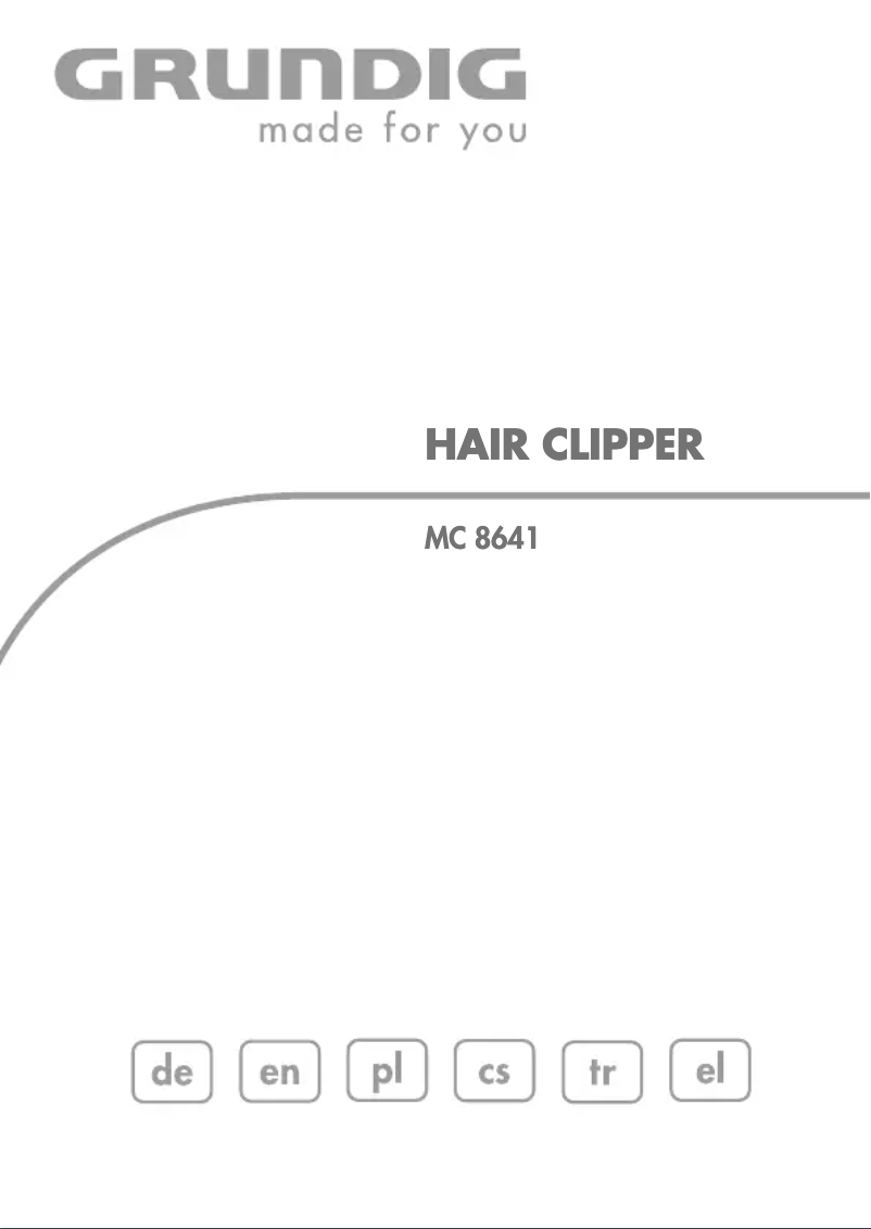 Page 1 de la notice Manuel utilisateur Grundig MC 8641