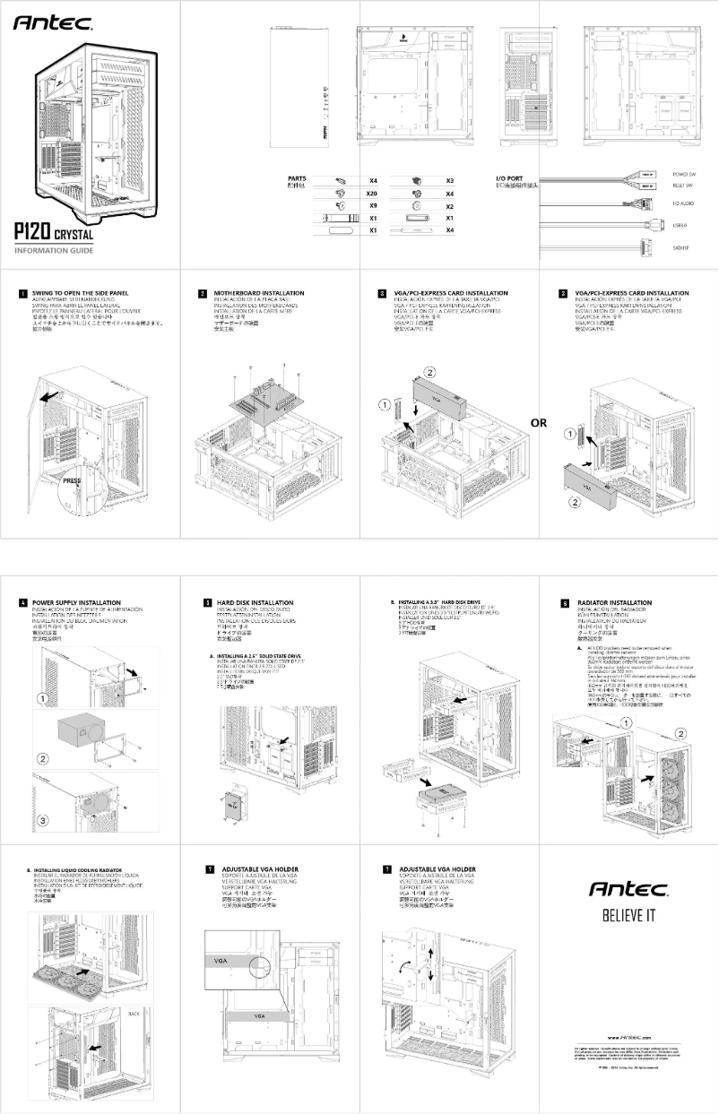 Image de la première page du manuel de l'appareil P120 Crystal