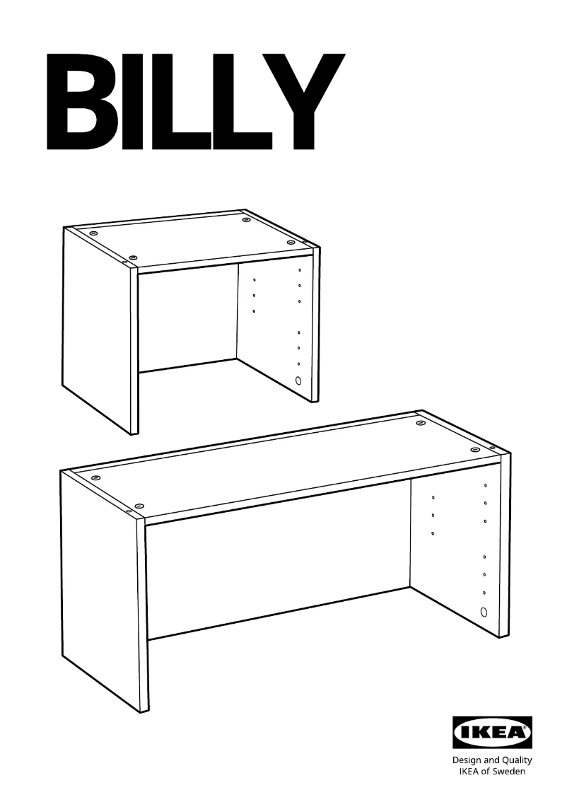 Page 1 de la notice Manuel utilisateur Ikea BILLY 105.086.68