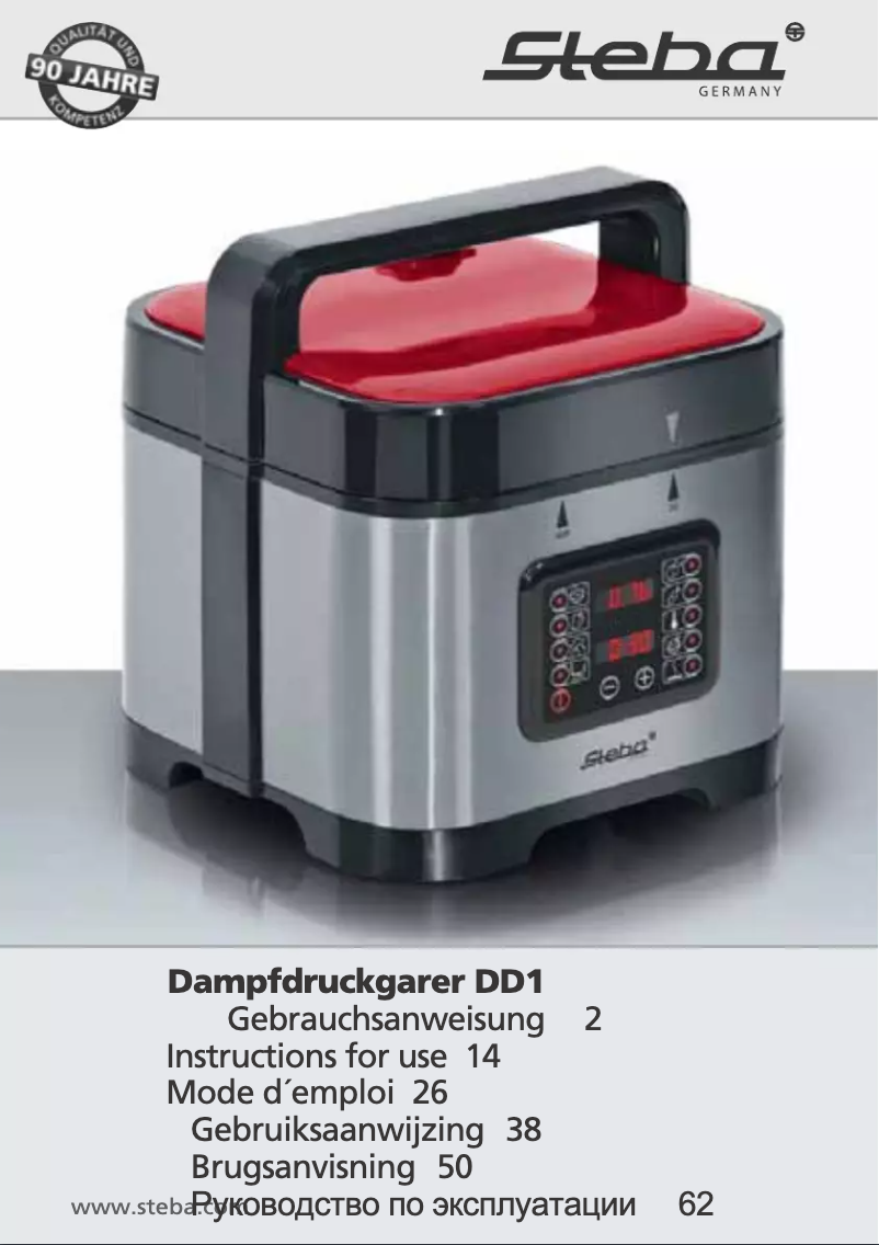 Page 1 de la notice Manuel utilisateur Steba DD1