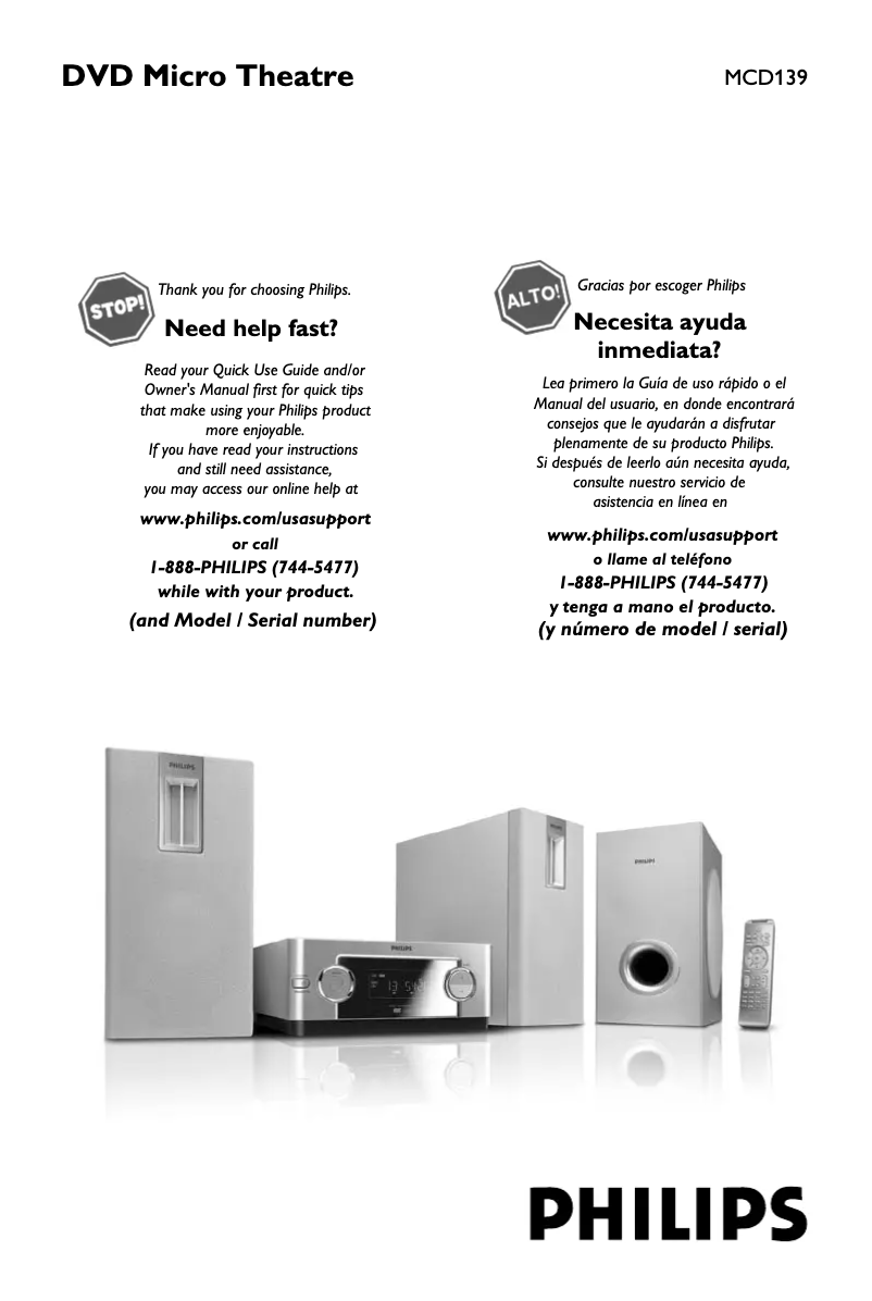 Página 1 del manual Manual de usuario Philips MCD139/37