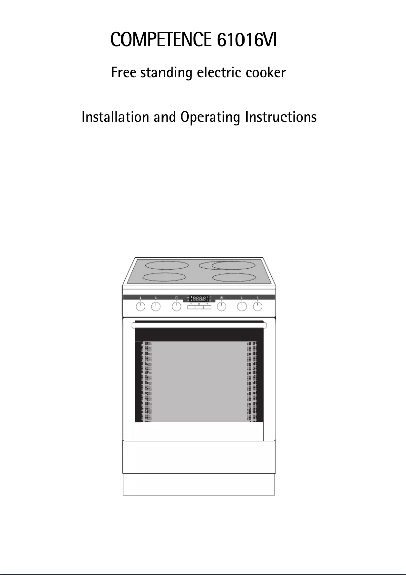 Page 1 de la notice Manuel utilisateur AEG Competence 61016VI