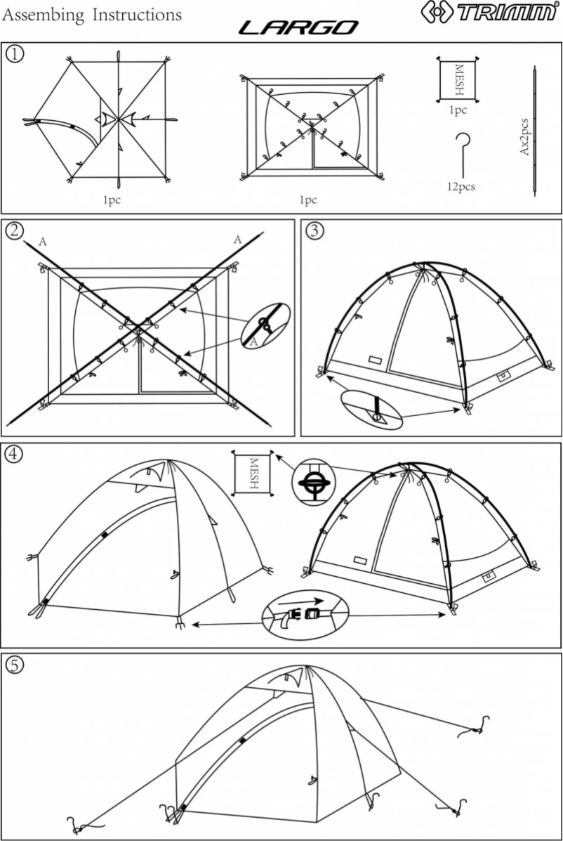 Page 1 de la notice Manuel utilisateur Trimm Largo