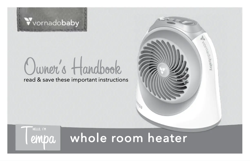 Page 1 de la notice Manuel utilisateur Vornado Tempa