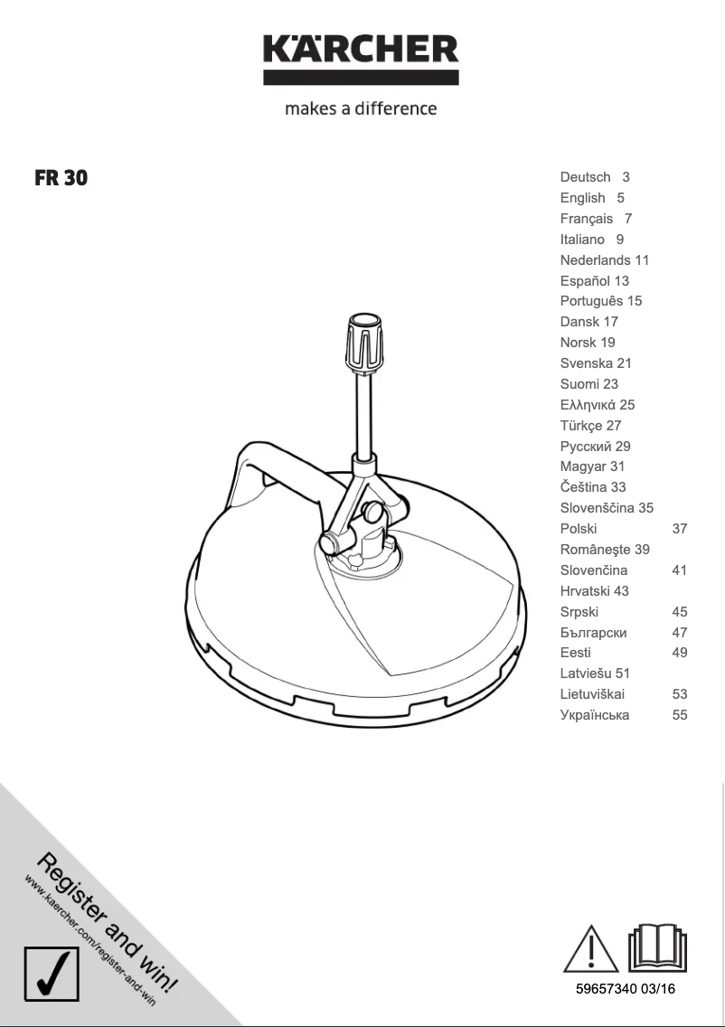 Página 1 del manual Manual de usuario Kärcher FR 30