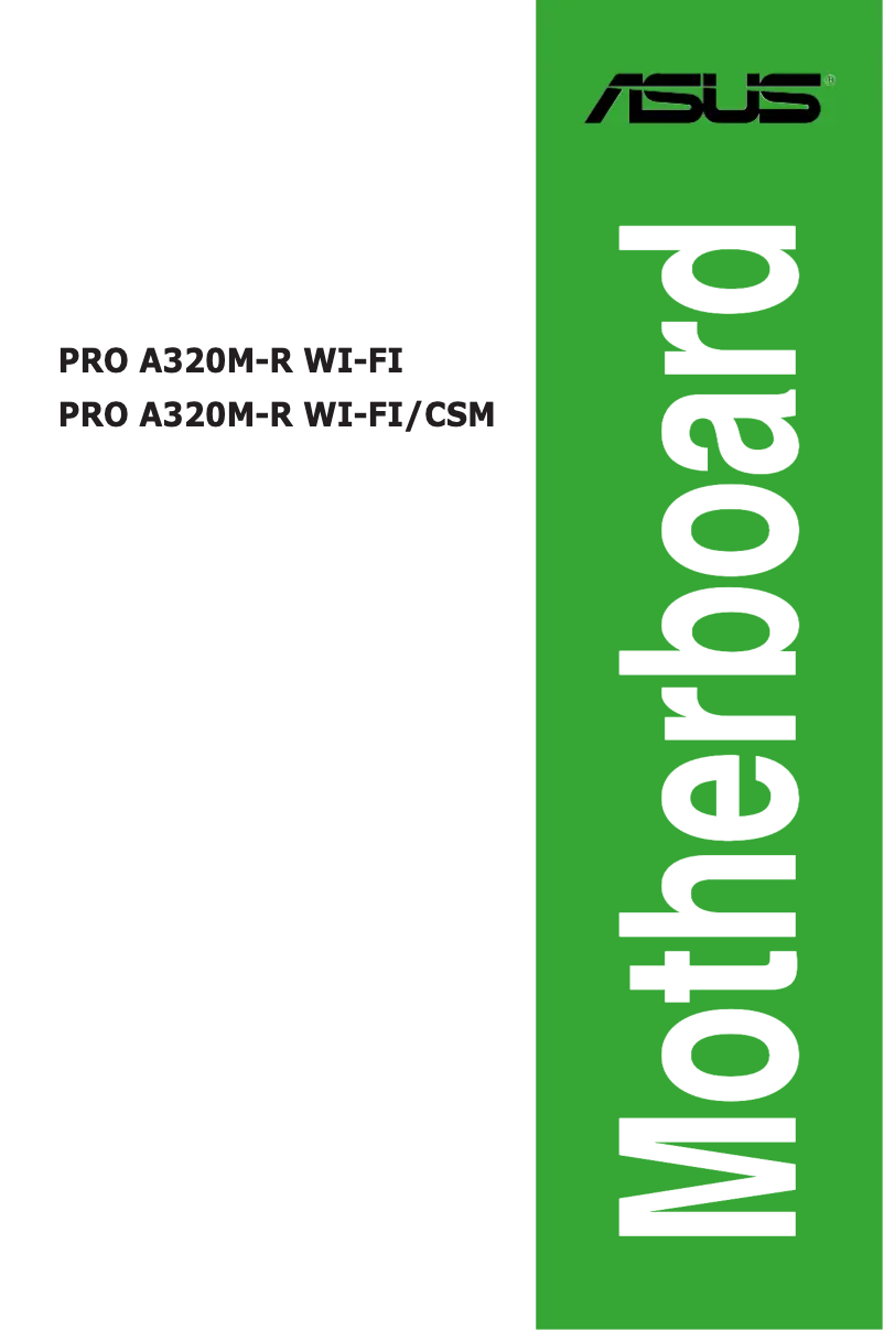 Page 1 de la notice Manuel utilisateur Asus Pro A320M-R WI-FI