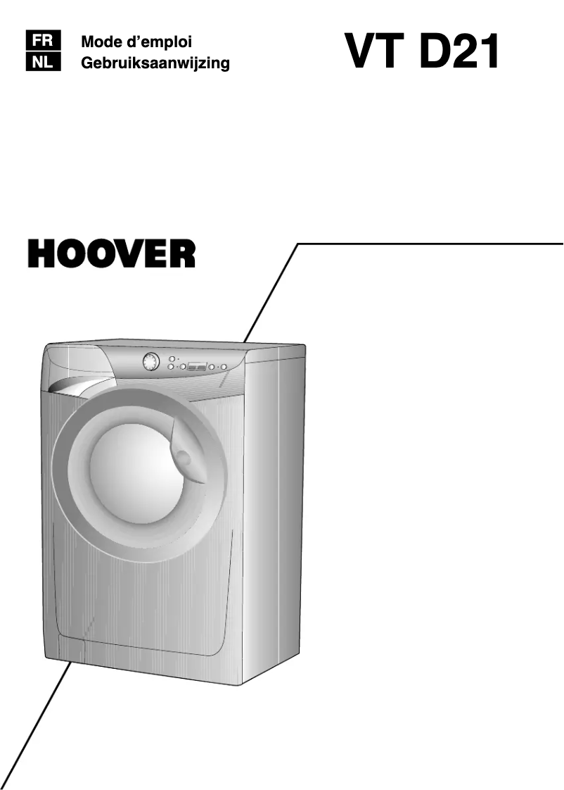 Page n°1 - Manuel utilisateur Hoover VT 814D21-S