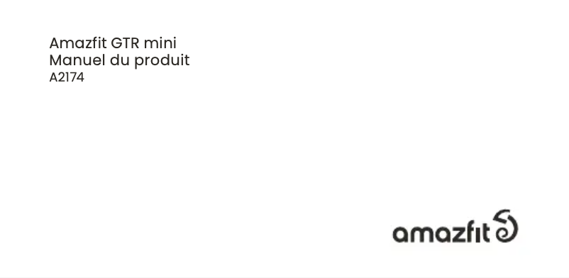 Image de la première page du manuel de l'appareil GTR Mini