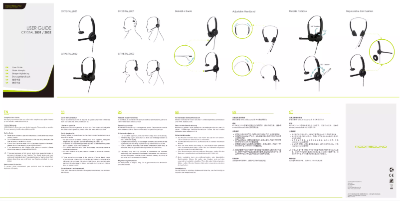 Page 1 de la notice Manuel utilisateur Addasound Crystal 2801