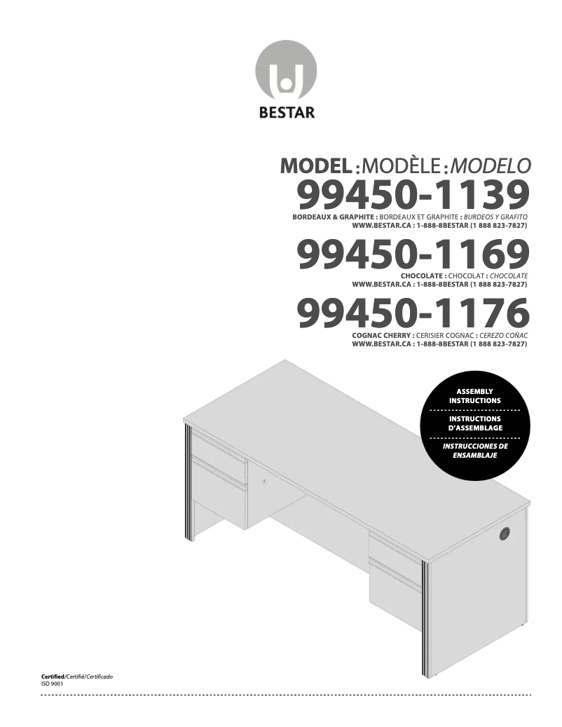 Page 1 de la notice Manuel utilisateur Bestar Prestige + 99450-39