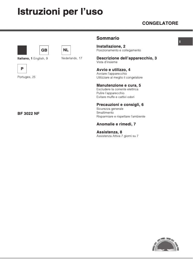 Image de la première page du manuel de l'appareil BF 3022 NF