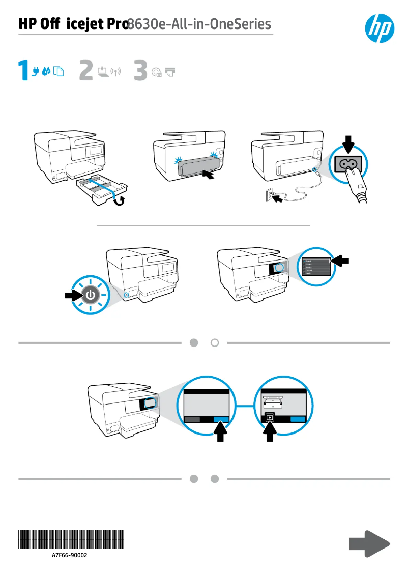 Page n°1 - Guide d'installation HP Officejet Pro 8630