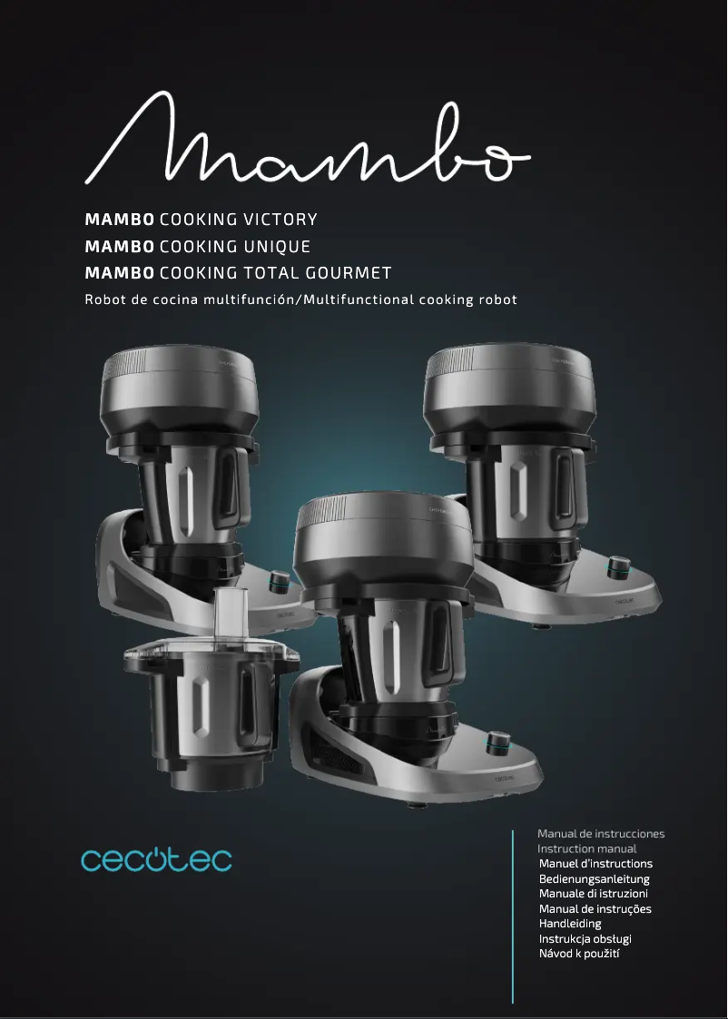 Page 1 de la notice Manuel utilisateur Cecotec Mambo CooKing Total Gourmet