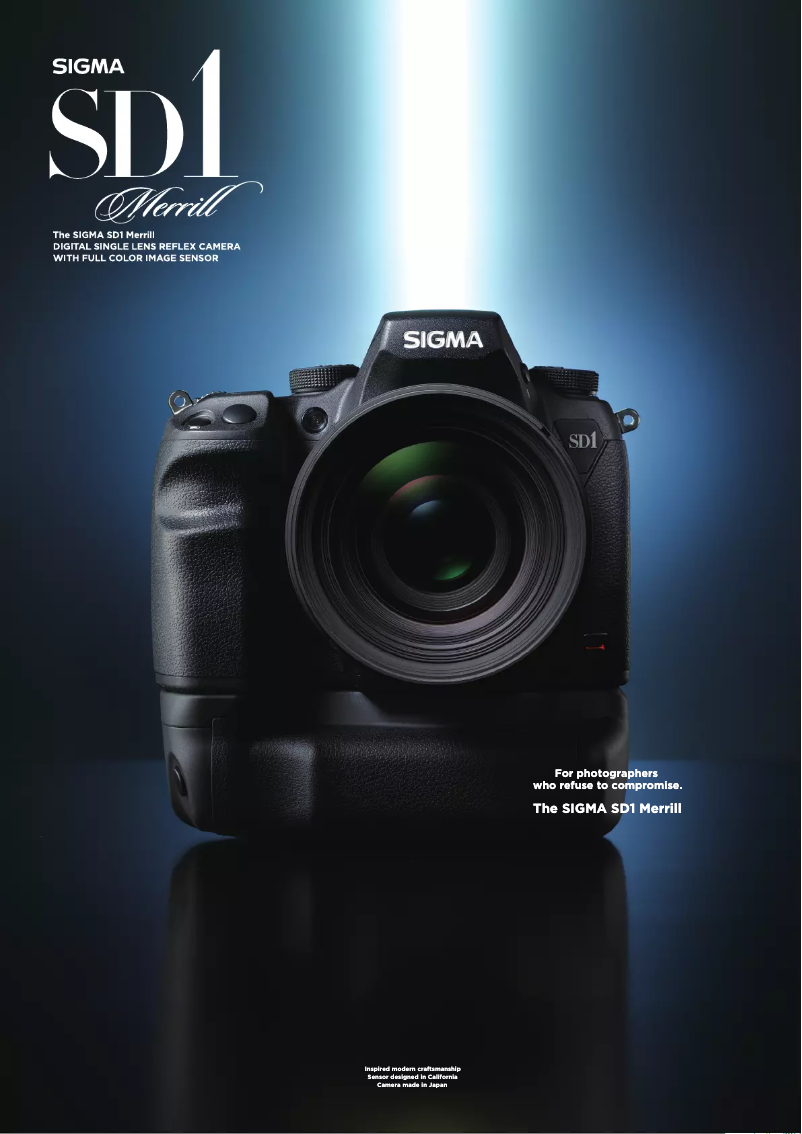 Page 1 de la notice Brochure Sigma SD1 Merrill