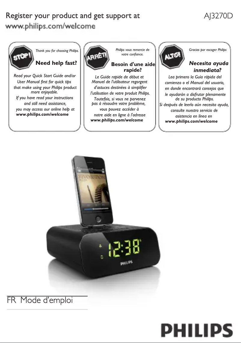 Imagen de la primera página del manual del dispositivo AJ3270D