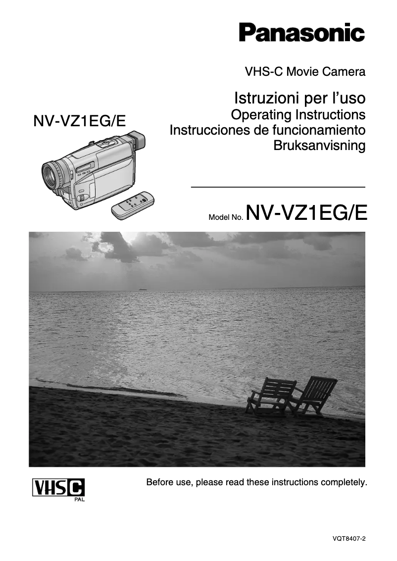 Image de la première page du manuel de l'appareil NV-VZ1EG