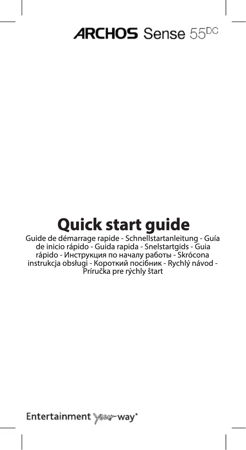 Page 1 of the manual User Manual Archos Sense 55DC