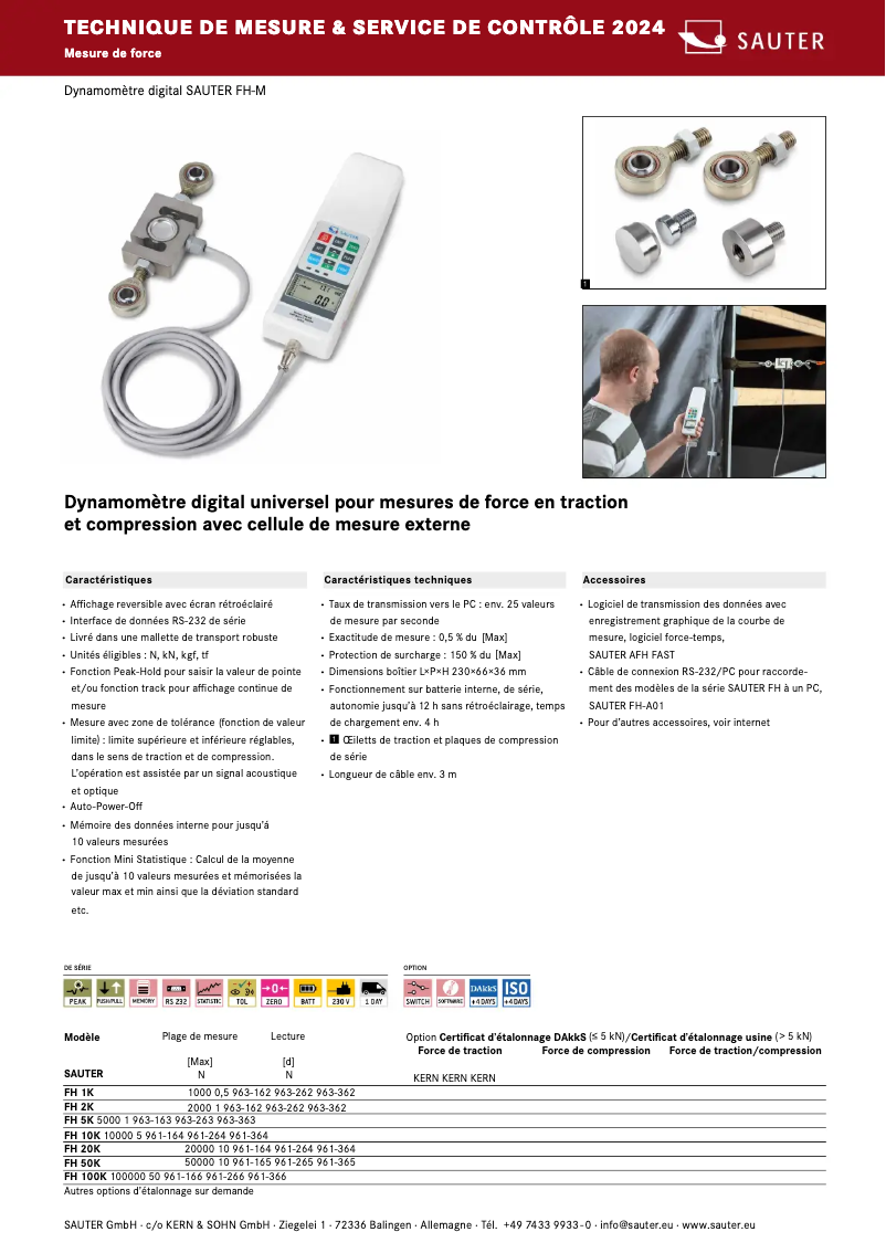 Page 1 de la notice Brochure Kern FH 50KUK