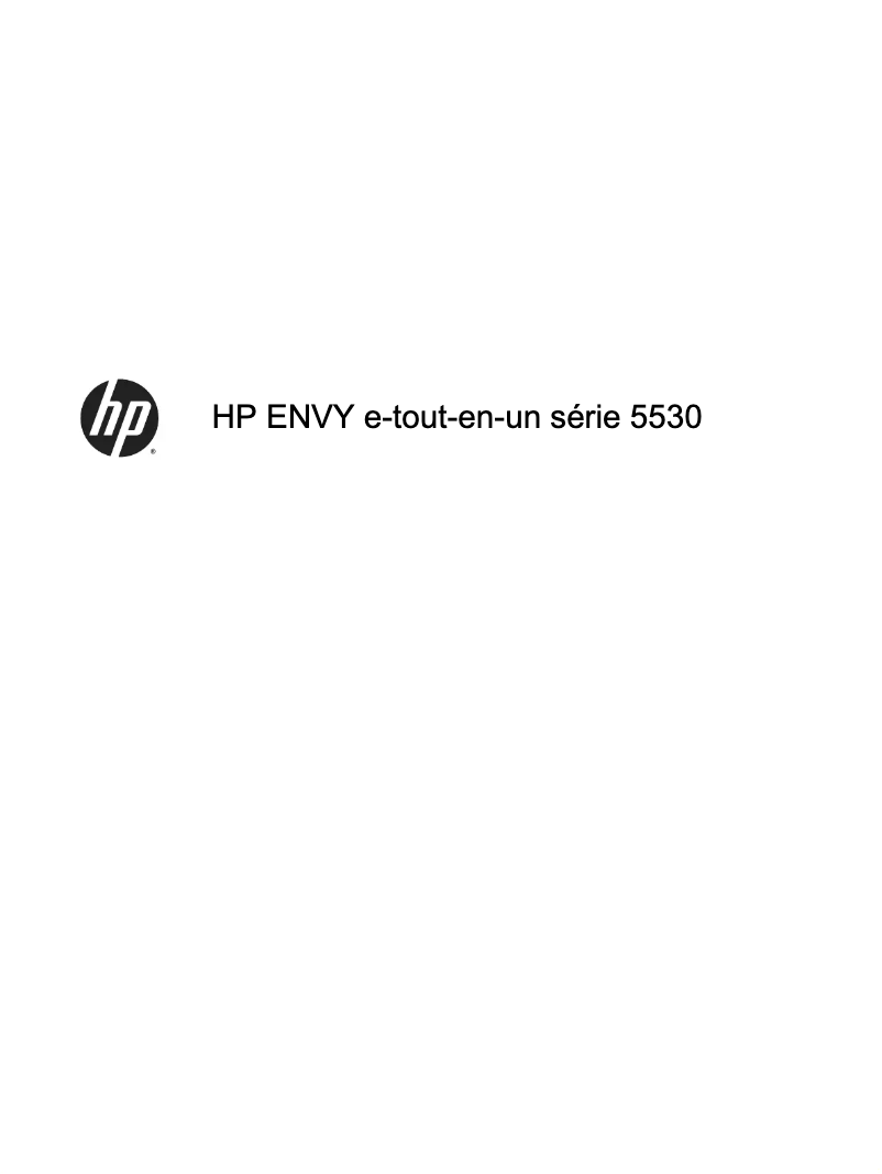 Page 1 de la notice Manuel utilisateur HP ENVY 5530 e-All-in-One
