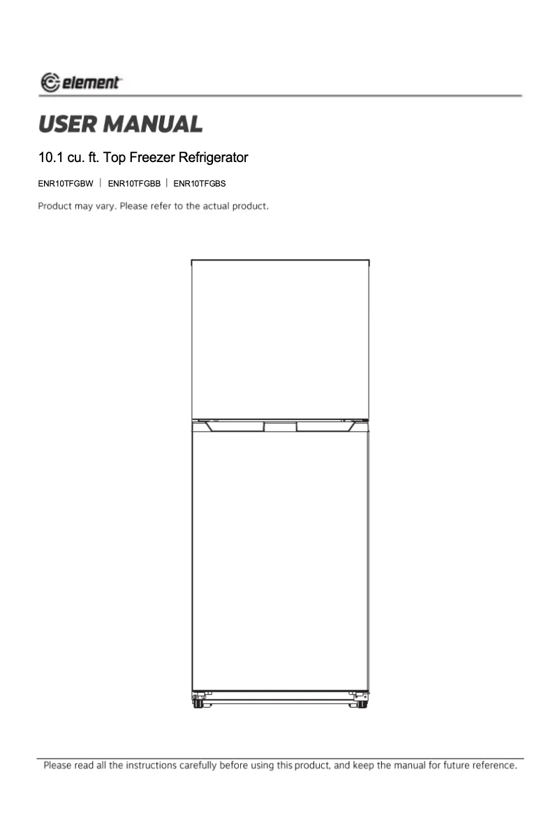 Page n°1 - Manuel utilisateur Element ENR10TFGBB