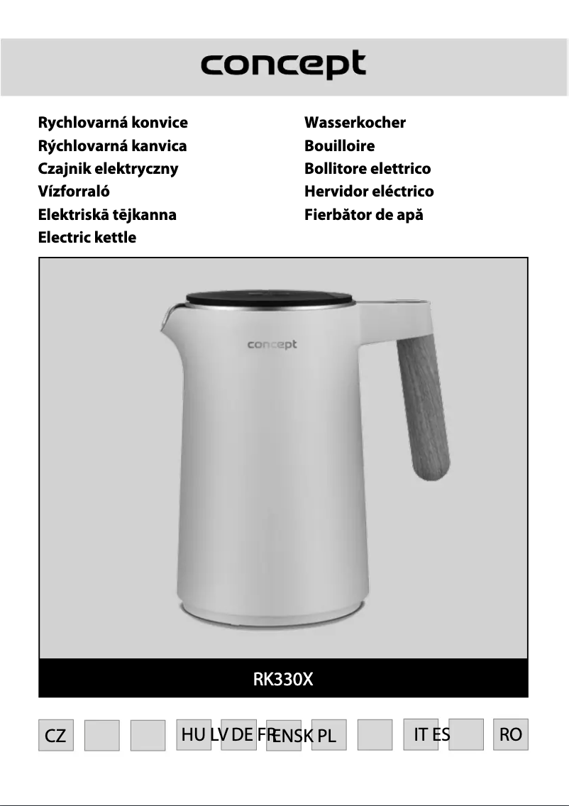 Page 1 de la notice Manuel utilisateur Concept RK3301