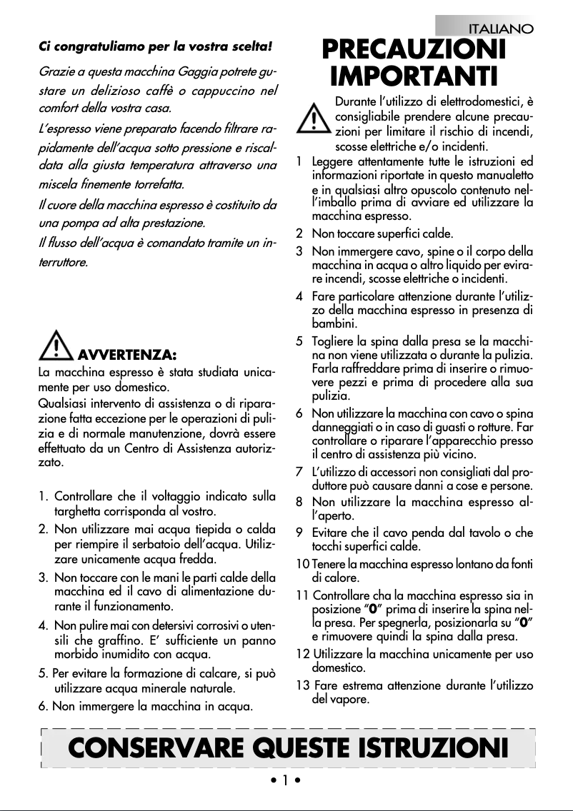 Image de la première page du manuel de l'appareil Cubika Plus RI8151