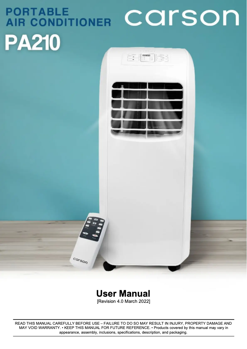 Image de la première page du manuel de l'appareil PA210