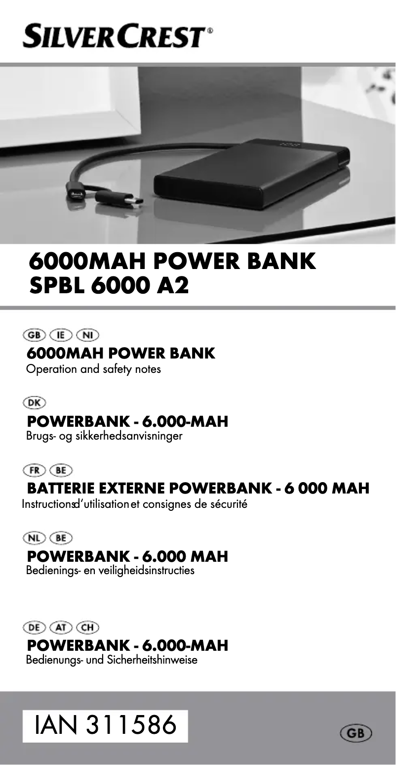 Page n°1 - Manuel utilisateur SilverCrest SPBL 6000 A2