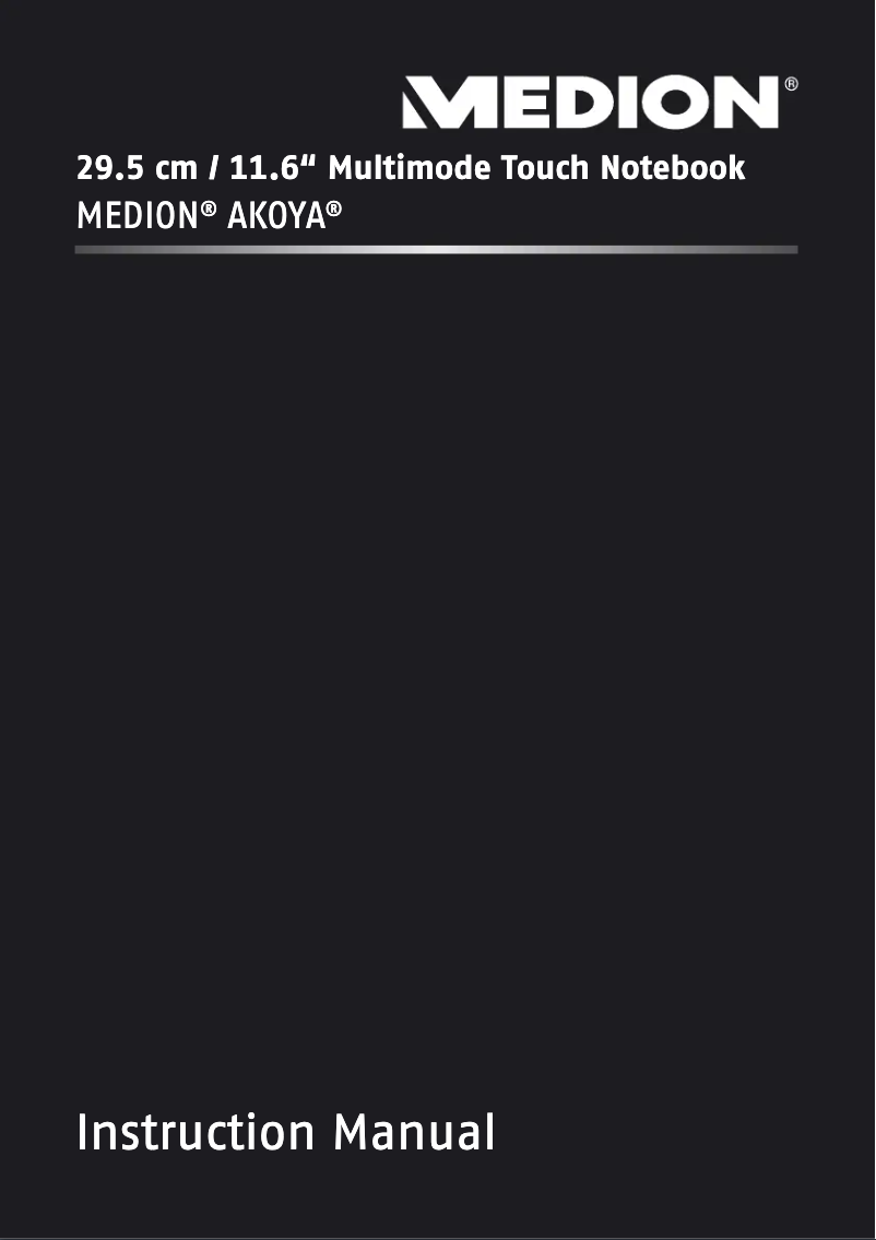 Page n°1 - Manuel utilisateur Medion Akoya P2213T MD 98926